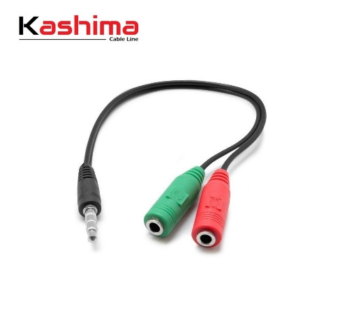 Imagen 1 de Adaptador jack macho a 2 hembras 