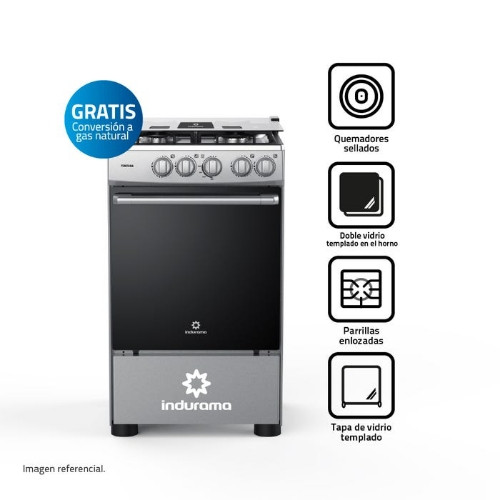 Imagen 1 de Cocina Indurama Fontana 4 Hornillas Gris