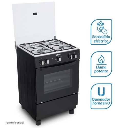 Imagen 1 de Cocina de pie Coldex 4 Quemadores CX603 Negro

