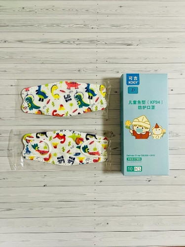 Imagen 1 de KF94 Fish Shape Niños con Diseño - Modelo Dinosaurios - Marca Kogy