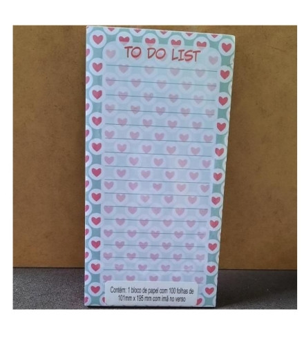 Imagem 1 de Bloco Magnético 100 folhas - Coração