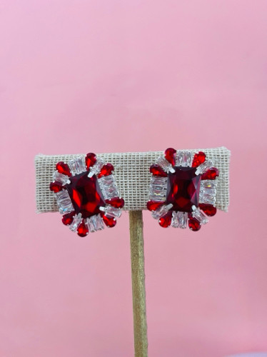 Imagen 1 de Aretes de fiesta rojo 