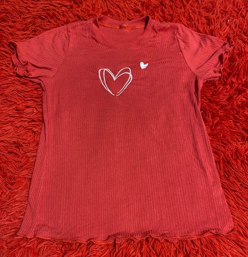Imagem 1 de Blusa Bordada /  Vermelho Claro Coração