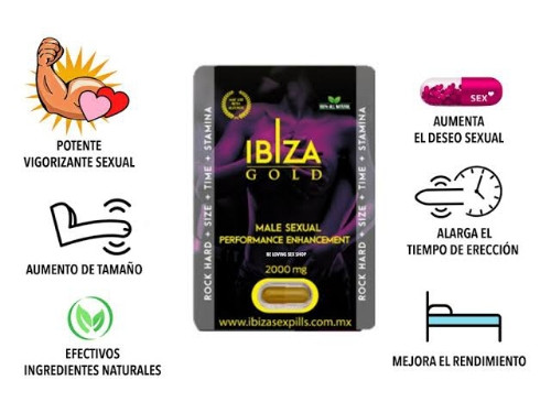 Imagen 1 de 1 Pastilla ibiza Gold para hombres vigorizante energetizante afrodisiaco