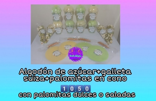 Imagen 1 de Algodón, galletas suizas y Palomitas en cono