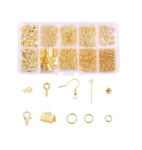 Imagen 1 de .Kit armar joyería x 300 unidades oro