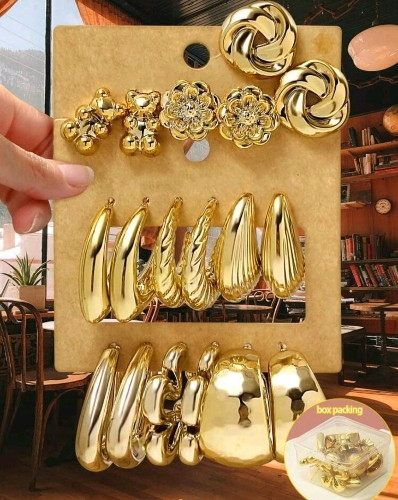 Imagen 1 de Aros grandes dorados