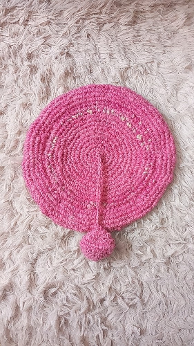Imagen 1 de Boina de lana natural rústica rosa diseño 5