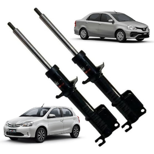 Imagem 1 de Par Amortecedores Dianteiros Preparados Toyota Etios.                                                                  1 Ano de Garantia ou 30Mil Km.
