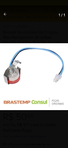 Imagem 1 de Bimetal Degelo Brastemp 