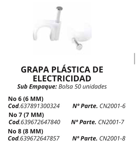 Imagen 1 de Bolsa de grapas plásticas 100unidades 