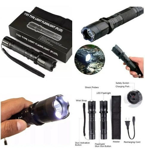 Imagen 1 de  Picana Eléctrica Con Linterna Metalica Defensa Personal