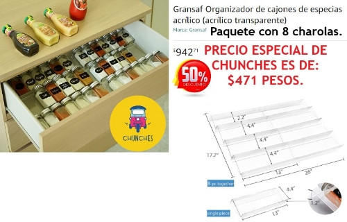 Imagen 1 de 8 bases de acrílicos para cajón de especias