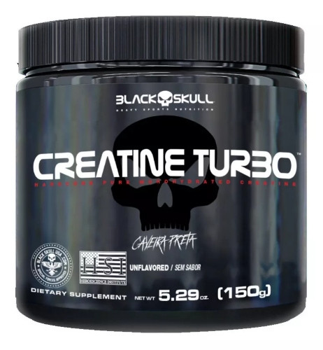 Imagem 1 de Creatine Turbo Caveira Preta 150g Black Skull