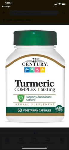 Imagen 1 de 21 Century / Curcumina - Cúrcuma / Turmeric COMPLEX / 500 MG / 60 CAPS 