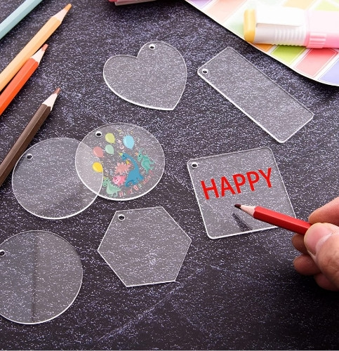 Imagen 1 de Acrilico Hexagonales para llavero (10unid)