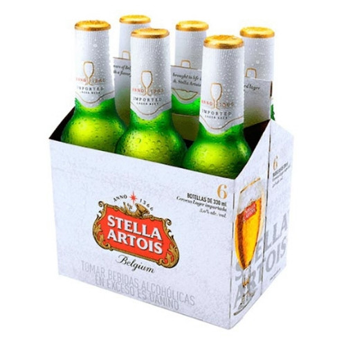 Imagen 1 de CERVEZA STELLA ARTOIS PACK 6 BOTELLAS DE 330 ML