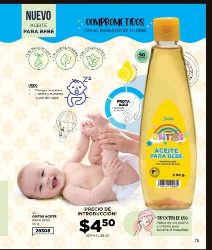 Imagen 1 de Aceite para bebé ositos 90g