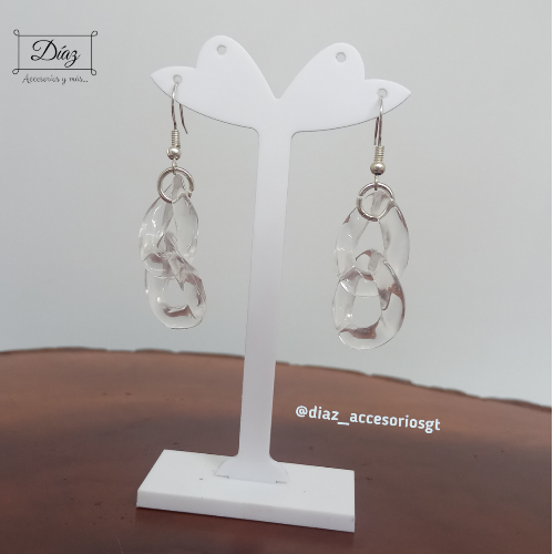 Imagen 1 de Aretes Cadena Cristal