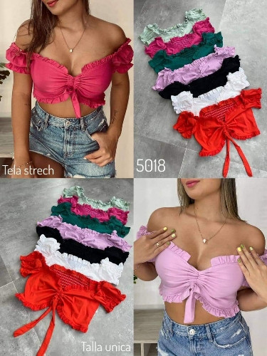 Imagen 1 de Blusa campesina arrunchada 