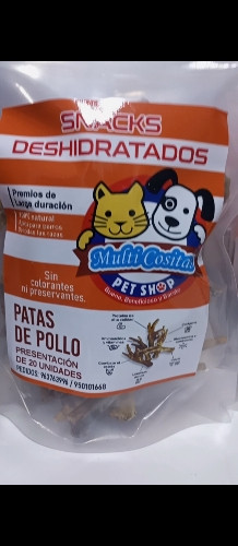 Imagen 1 de 20 unidades de patitas de pollo deshidratado