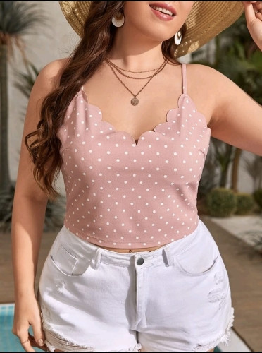 Imagen 1 de 1 XL shen blusa palo rosa con puntos blancos