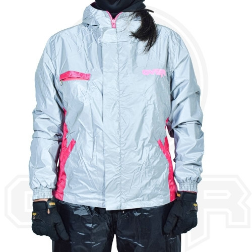 Imagen 1 de Chaqueta Impermeable Doble Faz Reflectiva Over 100% Fucsia

