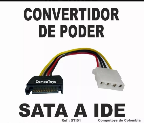 Imagen 1 de ADAPTADOR MOLEX MACHO A SATAX2