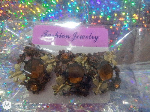 Imagen 1 de Anillo + Aretes Piedras Fantasia 