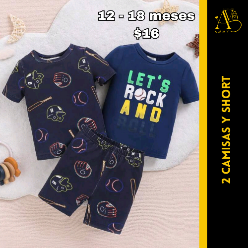 Imagen 1 de 2 blusas y shorts 12 a 18 meses