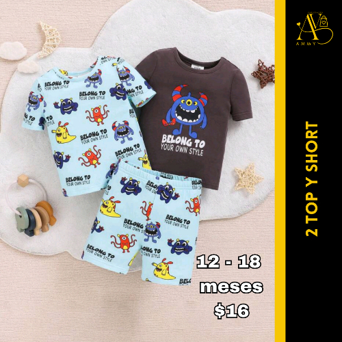 Imagen 1 de 2 top y short ministros 12 a 18 meses 