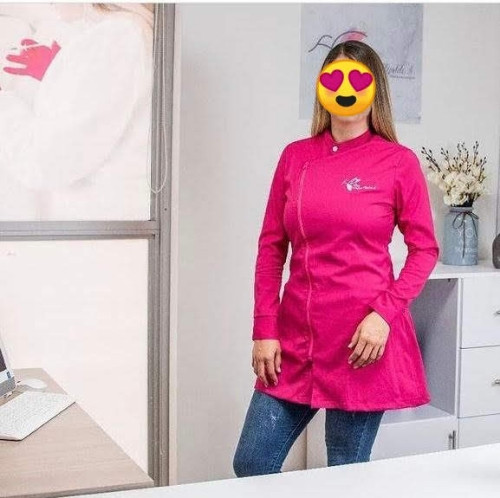 Imagen 1 de Bata de laboratorio tipo Filipina 3/4 PP lc Ref. BtLabF3/4 PP LC Filipina