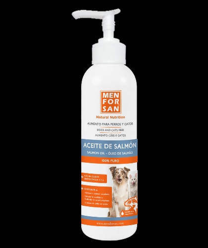 Imagen 1 de ACEITE DE SALMON MENFORSAN PARA PERRO O GATO 500ML