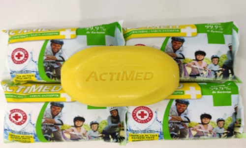 Imagen 1 de JABÓN ANTIBACTERIAL ACTIMED 80 gr. PACK 4 Unidades