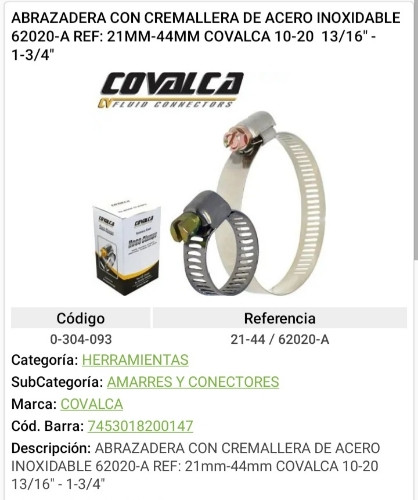 Imagen 1 de Abrazadera acero 3520