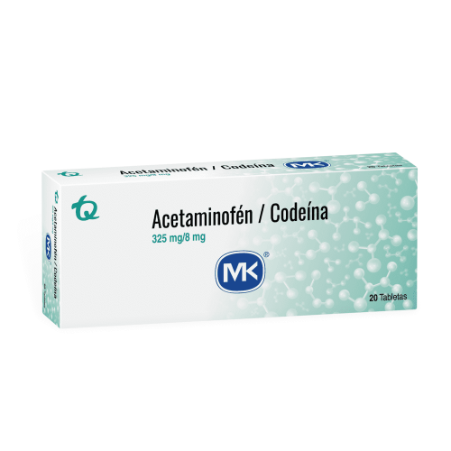 Imagen 1 de Acetaminofen 325mg + codeina 8 mg Caja x 20 pastillas 