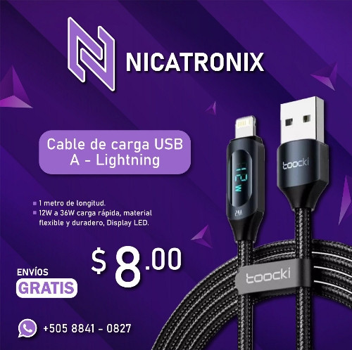 Imagen 1 de Cable Tipo A - Lightning 
