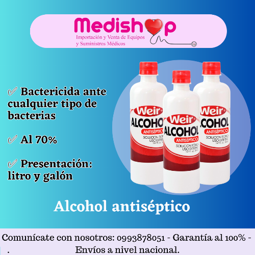 Imagen 1 de Alcohol antiséptico al 70 % litro 
