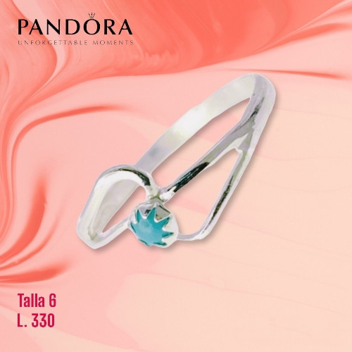 Imagen 1 de Anillo piedrita azul #6