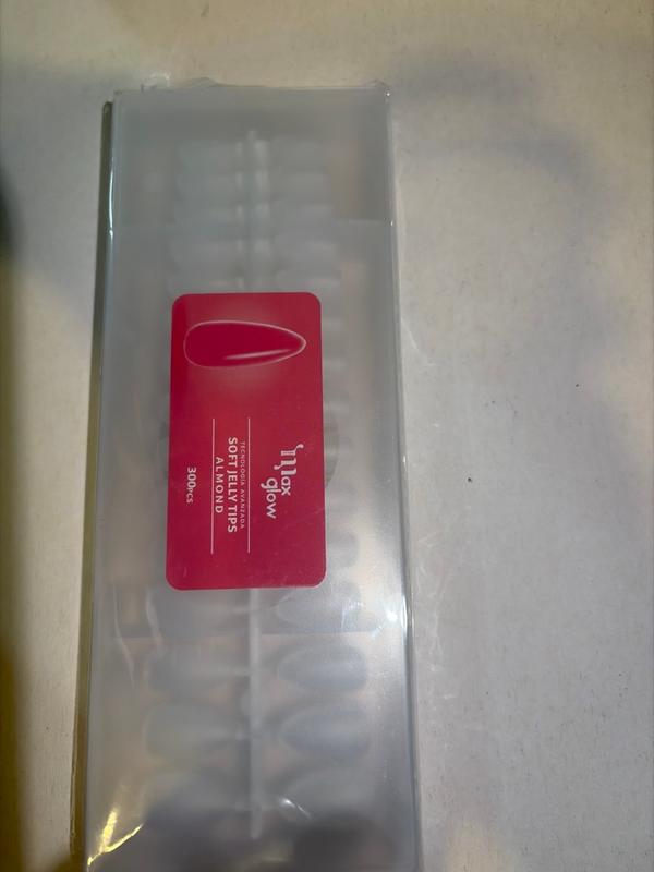 Uñas jelly tip almond maxglow x300 pcs