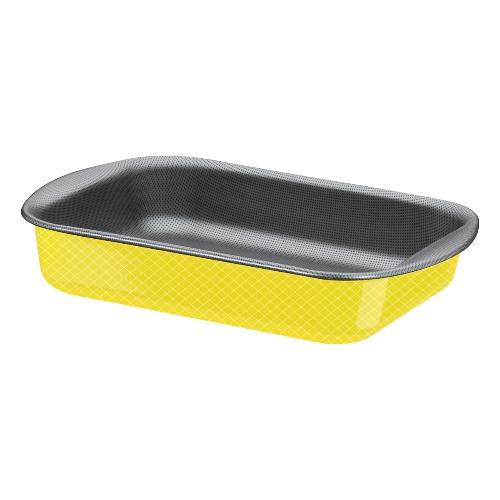 Imagen 1 de Asadera rectangular honda Power Up amarillo 34 cm 4,9L