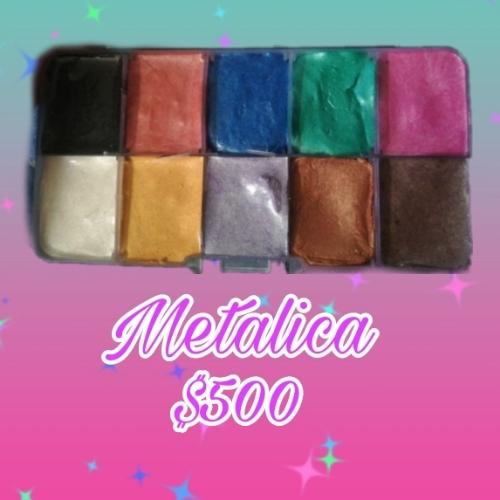 Imagen 1 de Paleta 10 colores Metalicos 200gr 