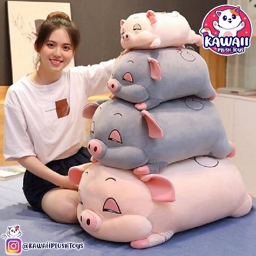 Imagen 1 de Peluche kawaii lechona dormida 50cm  