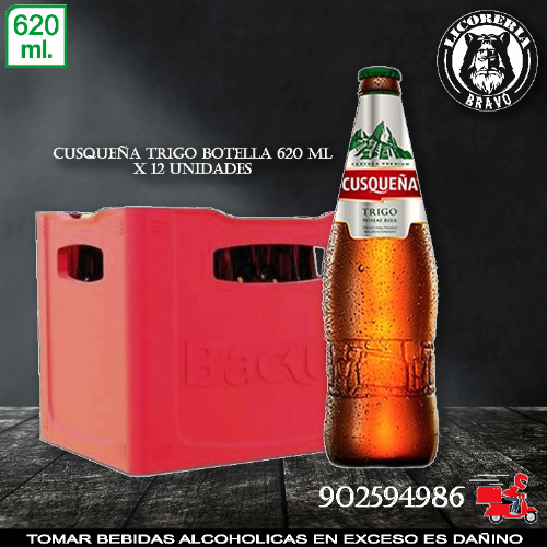 Imagen 1 de CUSQUEÑA TRIGO BOTELLA 620 ML X 12 UNIDADES