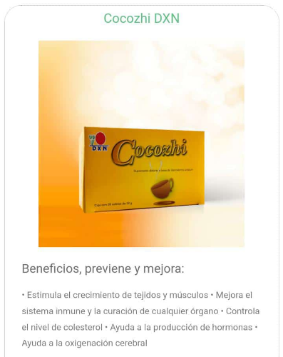 Imagen 1 de Cocozhi (Chocolate con Ganoderma de DXN)