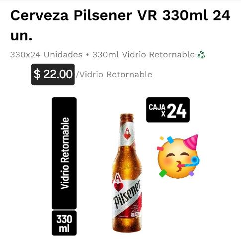 Imagen 1 de Cerveza pilsener VR 330 ML 24 unidades