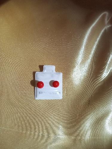 Imagen 1 de Arete de bolita coral