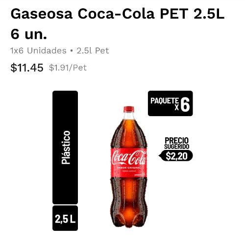 Imagen 1 de COCA COLA PLÁSTICO 2.5ML