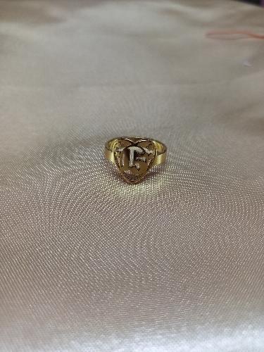 Imagen 1 de Anillo ajustable con número 15 dorado