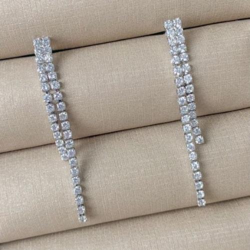 Imagem 1 de Brinco 2 Franja Cristal RB